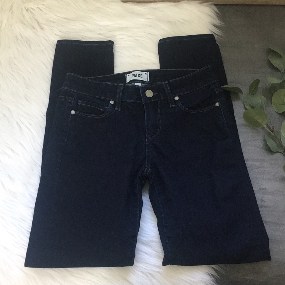 Paige Skinny Ankle Peg Dark Wash Jeans